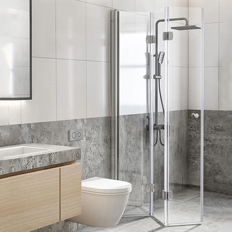 Frameless modern shower enclosure product
